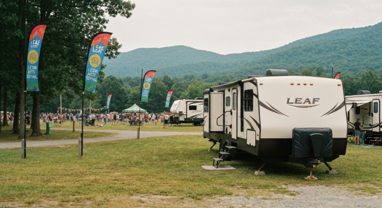 RV rental for LEAF Festival (Lake Eden Arts Festival) near Asheville NC
