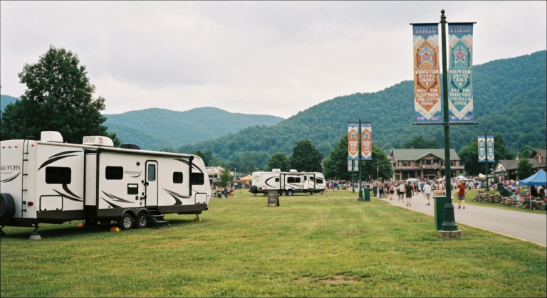 RV rental for Mountain Dance and Folk Festival near Asheville NC